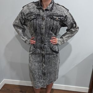 Vintage Prima Donna Acid Wash Denim Dress 9